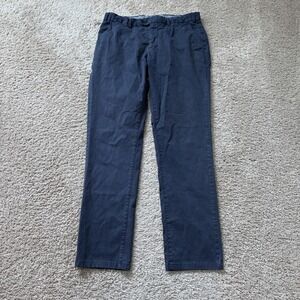 Suitsupply Pants Mens 32x30 Blue Chino Pure Cotton Straight Leg Casual B9031